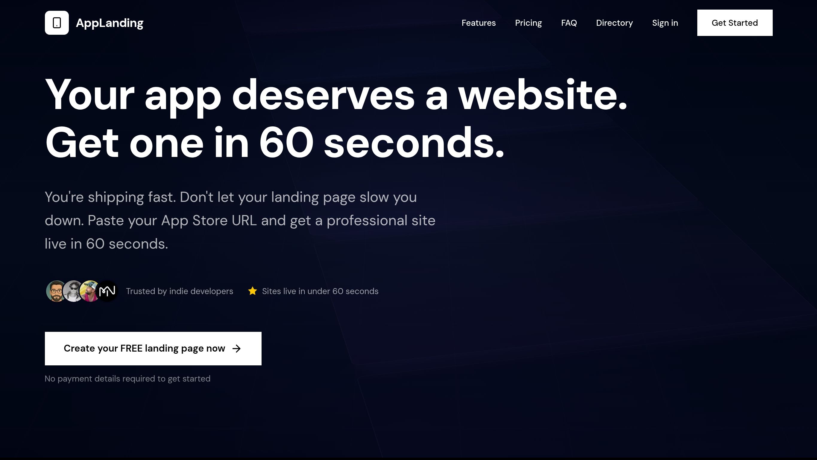 AppLanding — after page capture on Feb 25, 2026