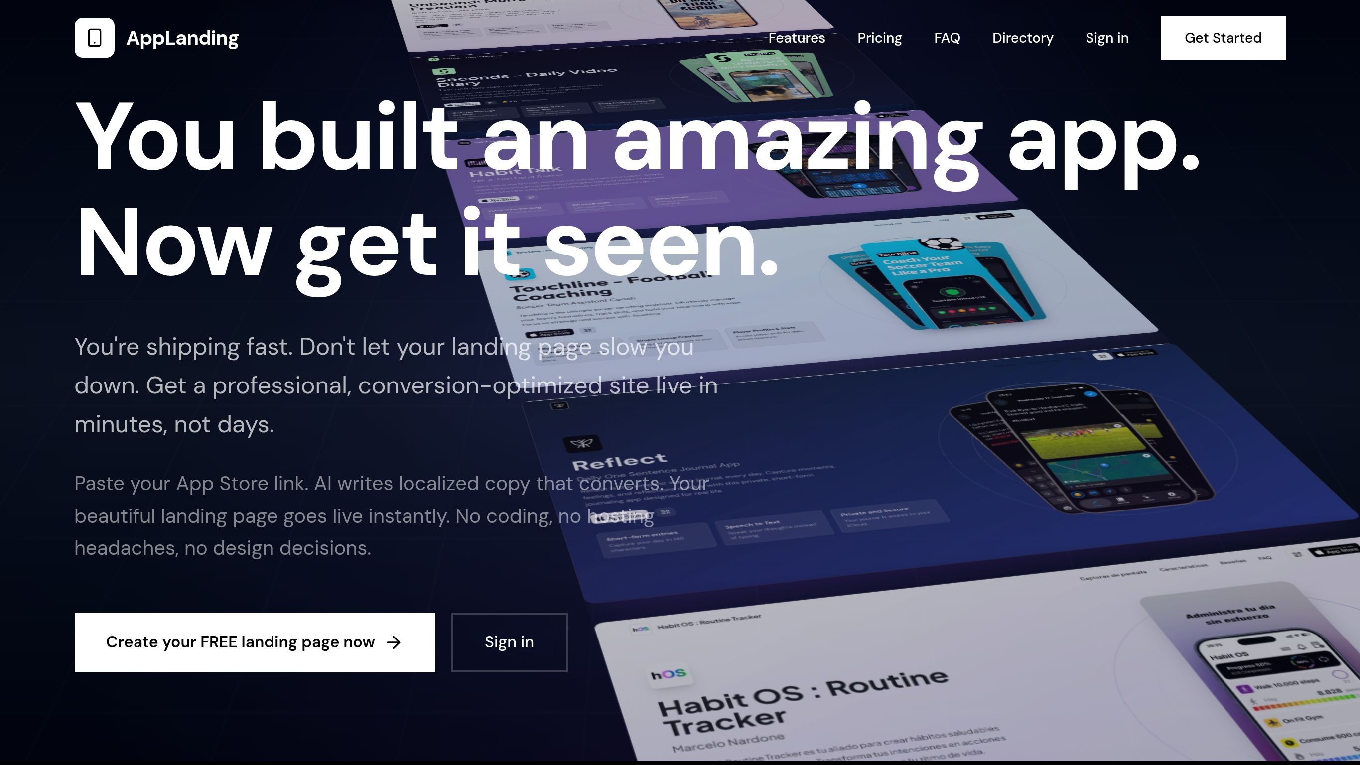 AppLanding — before page capture on Feb 23, 2026