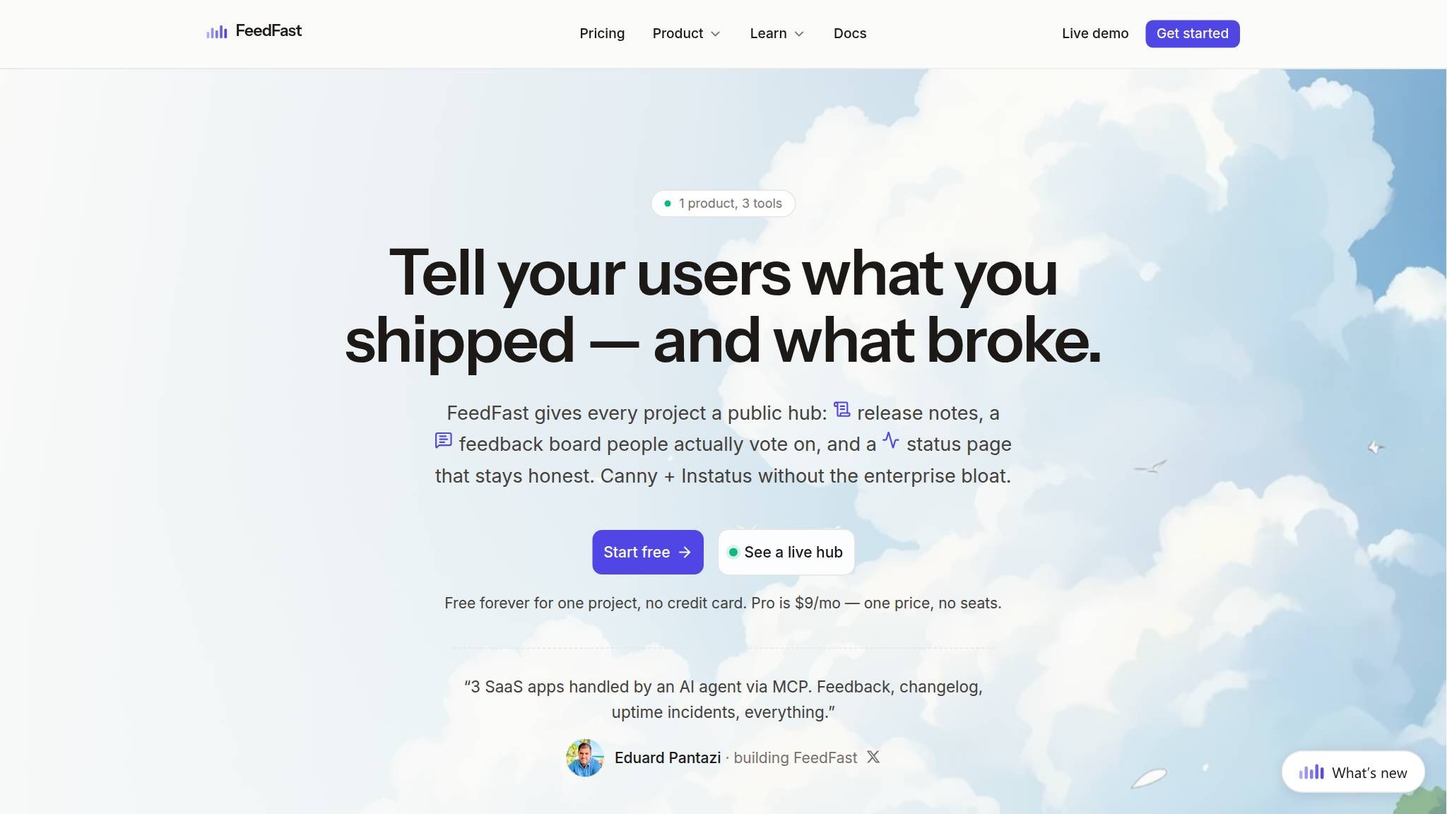 FeedFast — before page capture on Aug 17, 2026