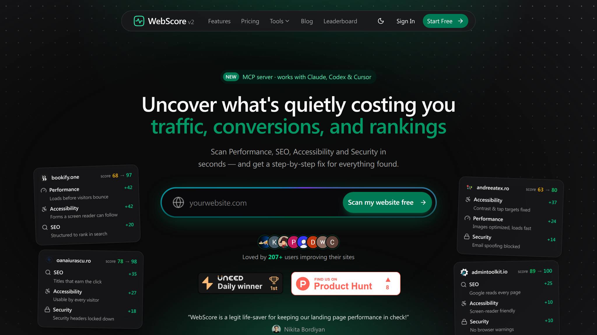 WebScore after edit