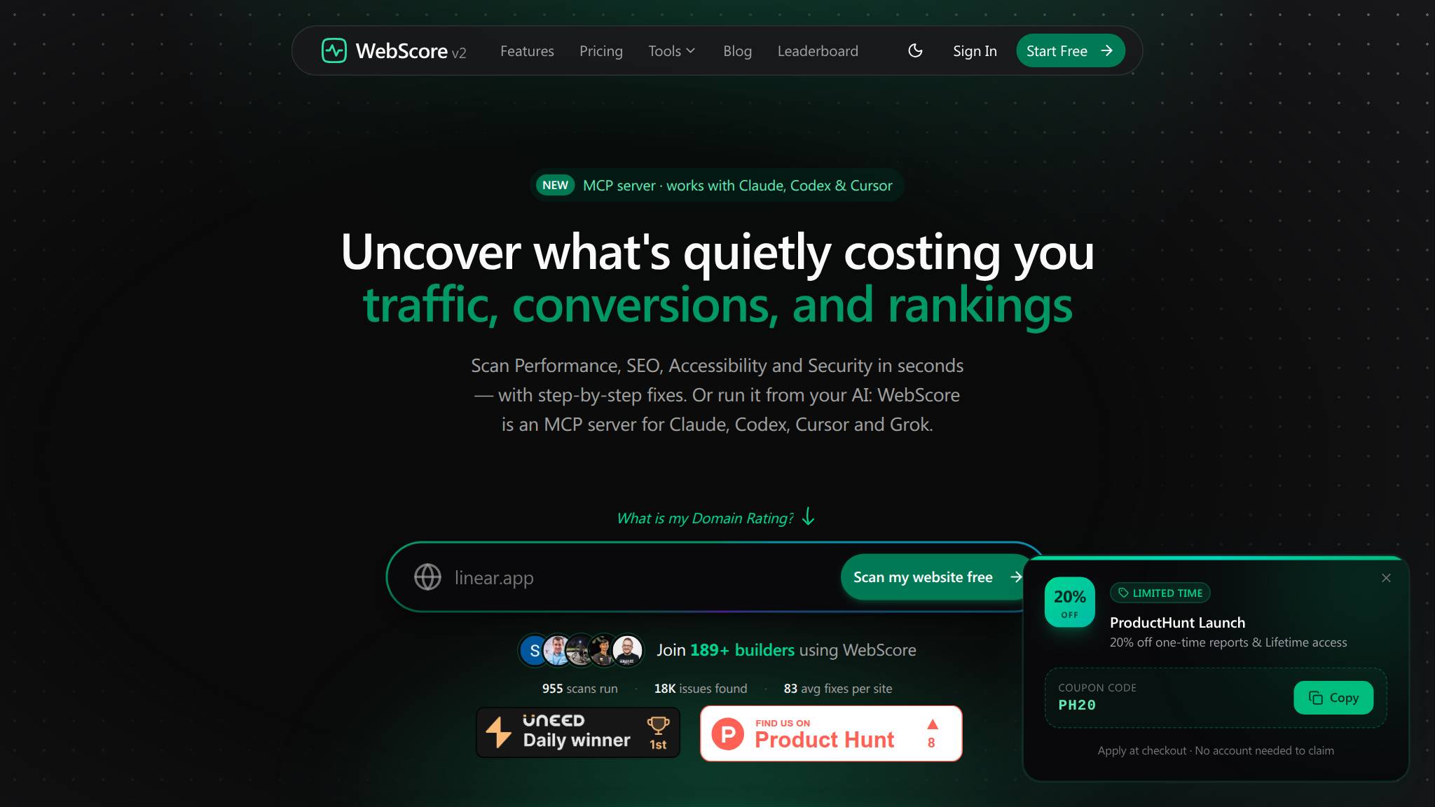 WebScore before