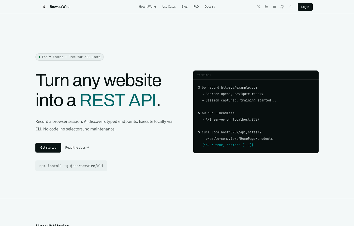 Browserwire hero screenshot