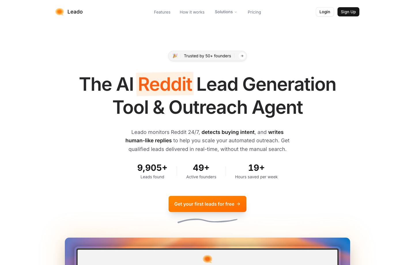 Leado hero screenshot